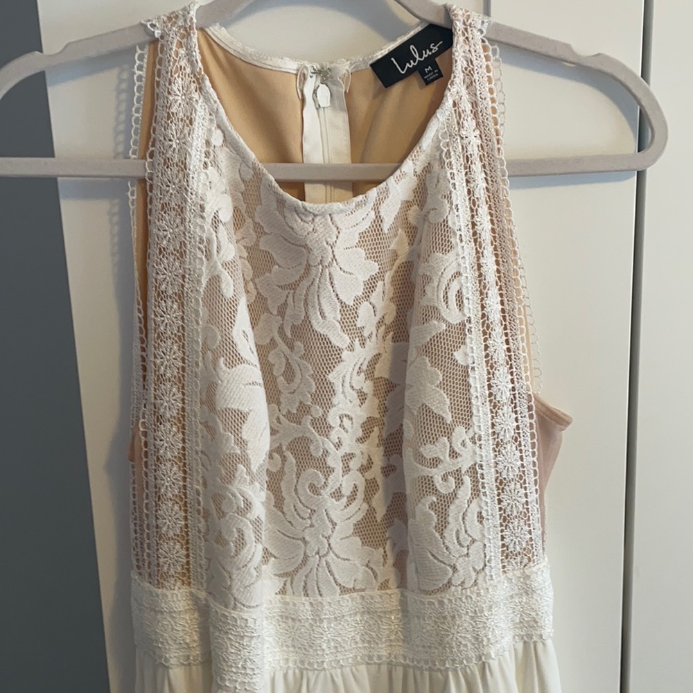 White maxi dress